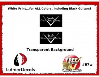 Fender Guitar Custom shop White Decal #97w
